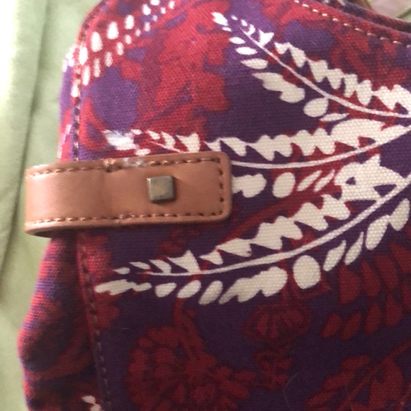 Talbots Purple Multicolor Paisley Medium Satchel Purse Handbag Bag - Picture 16 of 17